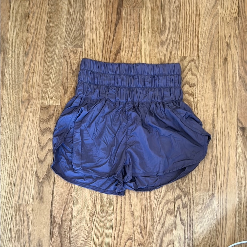 Purple High-Waisted Shorts